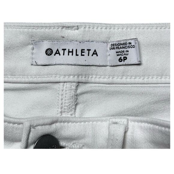 Athleta Sculptek Women’s White Skinny Jeans Size 6P Mid Rise Stretch Denim Pants - Picture 5 of 11